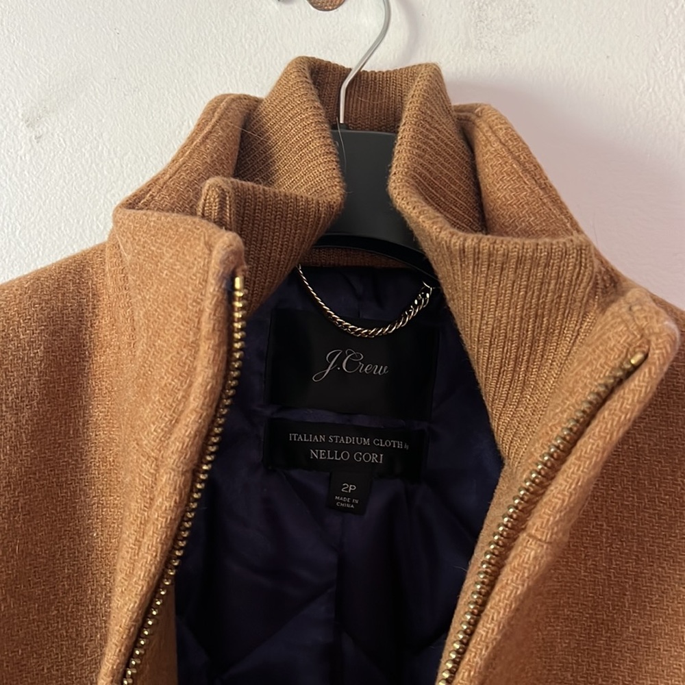 J.Crew Cocoon Wool Coat In Tan Camel Color - image 6